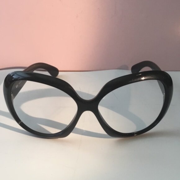 Ray-Ban RB4098 Jackie Ohh II== Sunglasses Frameonly== Gloss Black Italy== Used== - Picture 1 of 9